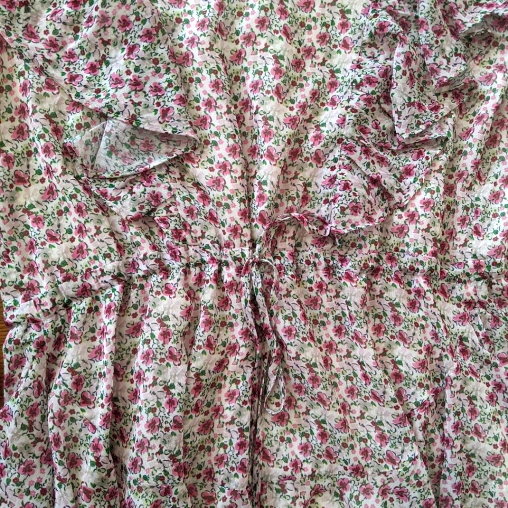 Flawless Floral Ruffle Mini Dress - Picture 9 of 10